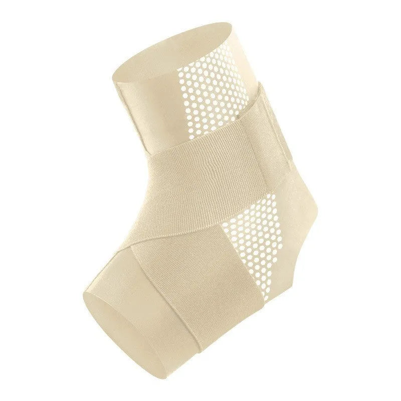Adjustable ankle support brace in Lycra cloth with compression protection for sports and rehabilitation