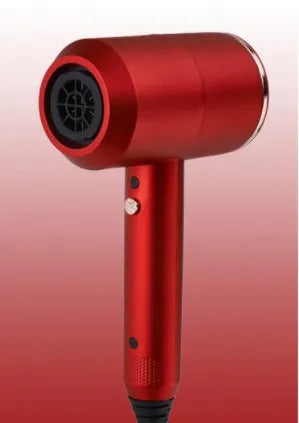 Hotel hammer hair dryer in grey with dual voltage 1800-2000W, three speeds, and two air nozzles plus diffuser