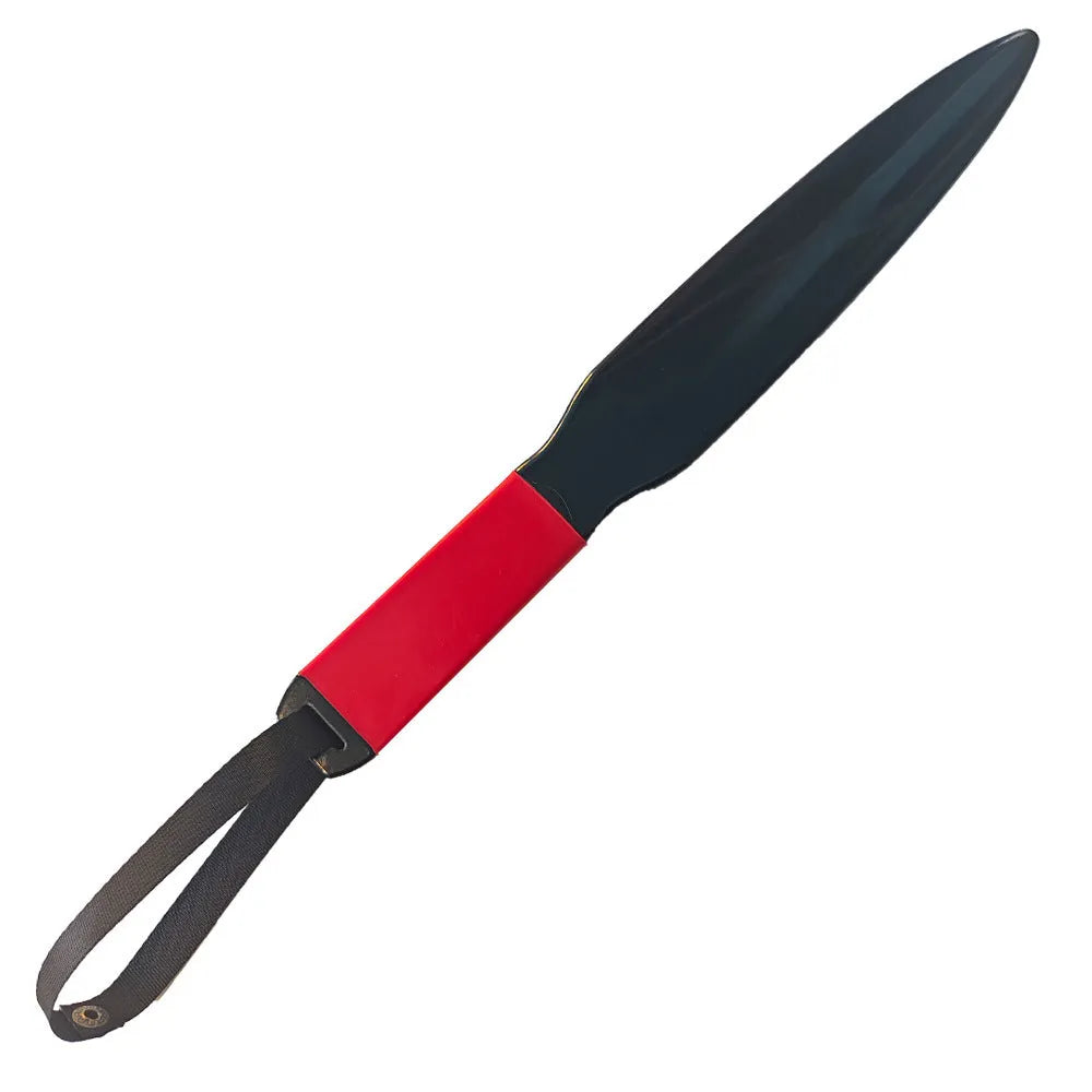 Blue and black nylon dog training break stick measuring 35cm long.