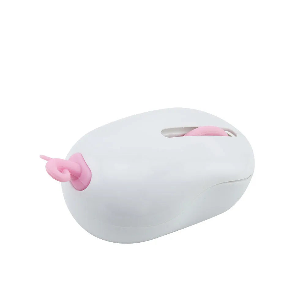 Pink wireless silent mouse with compact 96x60x40mm size and optical sensor