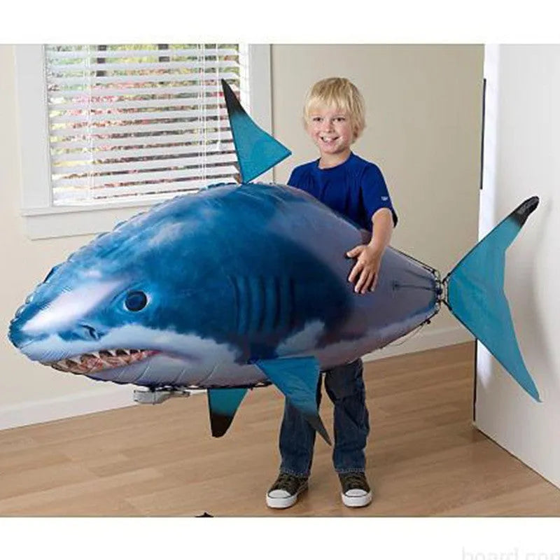 Remote control Shark and Clownfish inflatable flying balloons for indoor play