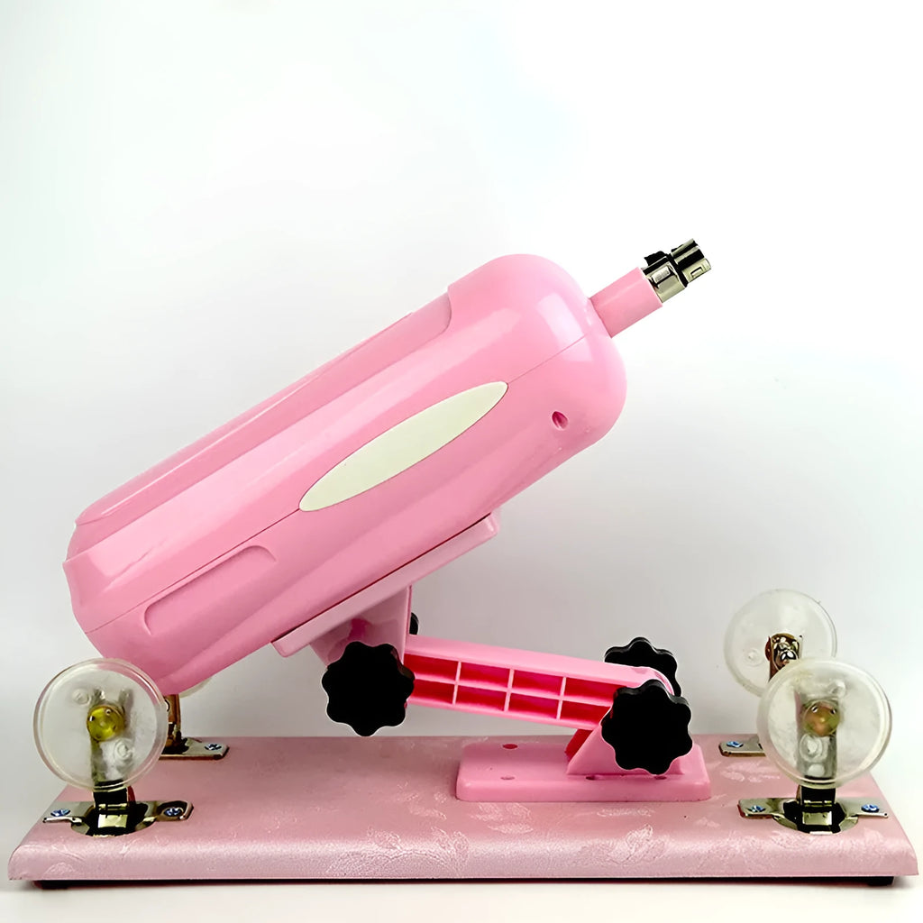 Women's automatic telescopic thrusting sex tool in purple colour with PVC construction