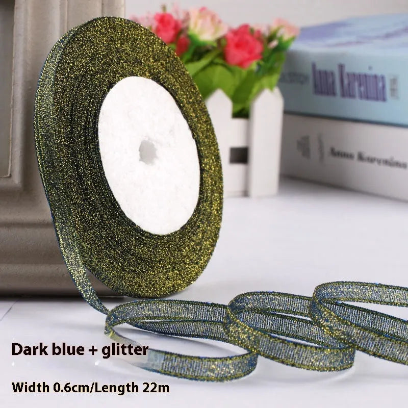 Roll of 0.6cm wide polyester gift ribbon in a choice of colours, with 22 metres per roll.
