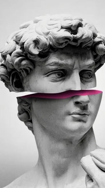 Sculpture canvas art poster in fashion simplicity style, printed design, picture colour, size 60x100cm