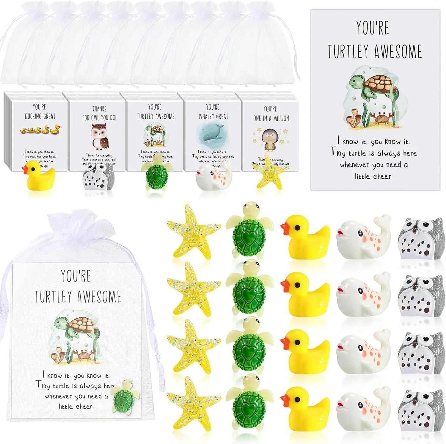 Pun inspirational resin memo cards for office encouragement in multiple set sizes