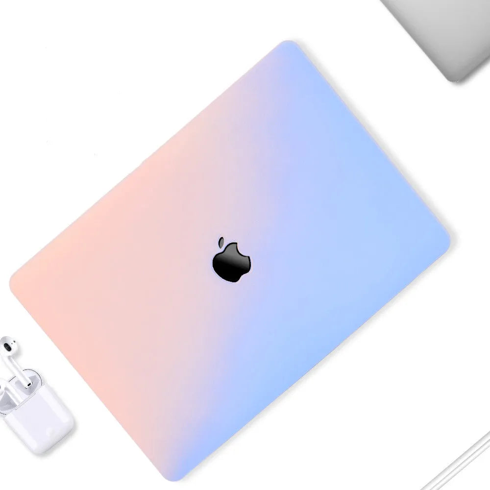 Compatible MacBook Pro protective shell with thin design, mini buckle, and keyboard film in black