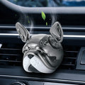 Car vent aromatherapy ornament with Gulong Ocean fragrance in red colour, clipped to a car vent, with balm refills.