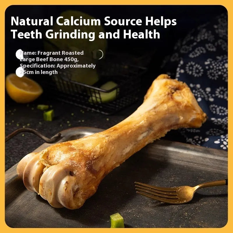 Roasted ox bone flavour molar rod for dogs in three sizes: large, medium, and small