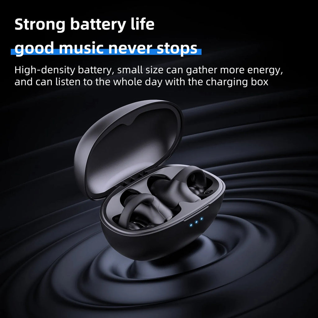 T306 wireless Bluetooth gaming headset with earhook clip-on design in black and white colour options