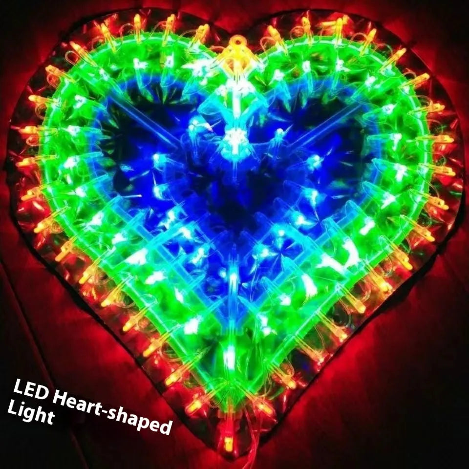Christmas festival outdoor decorative string lights with peacock, heart, sunflower and star shapes