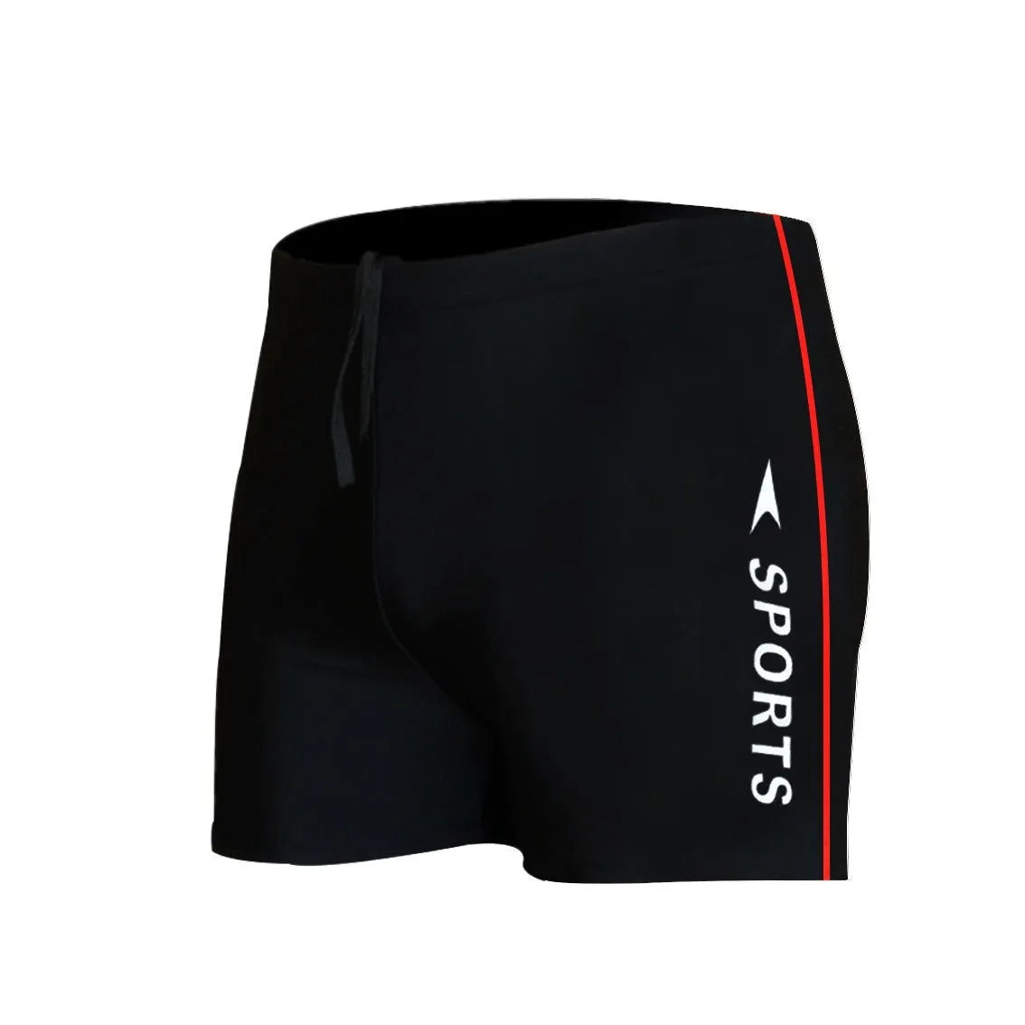 Anti-embarrassment boxers swimsuit for men plus size L XL dark blue polyester polypropylene hot spring swimming trunks