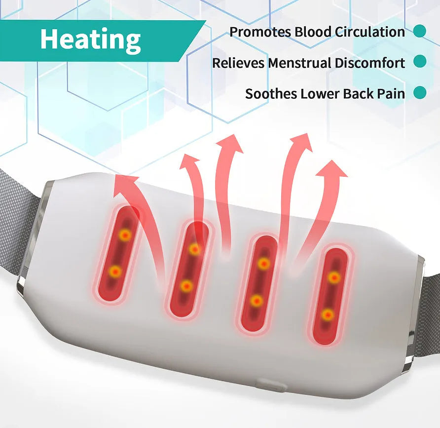 White tummy trimming machine with massage belt and resistance bands for abdominal exercise
