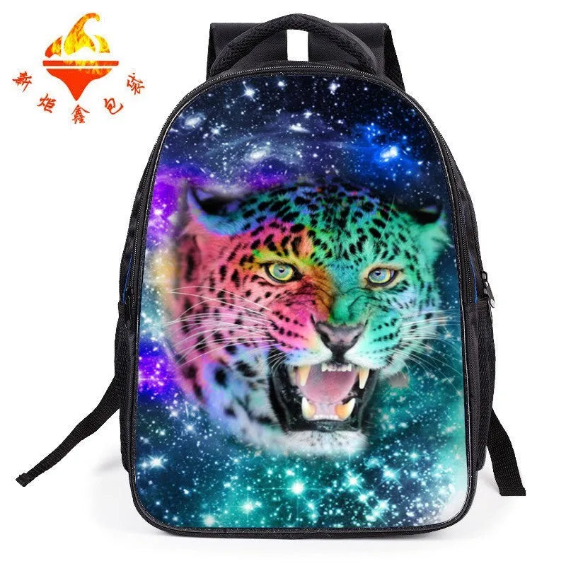 Children's cartoon schoolbag with tiger design for grades 1-6