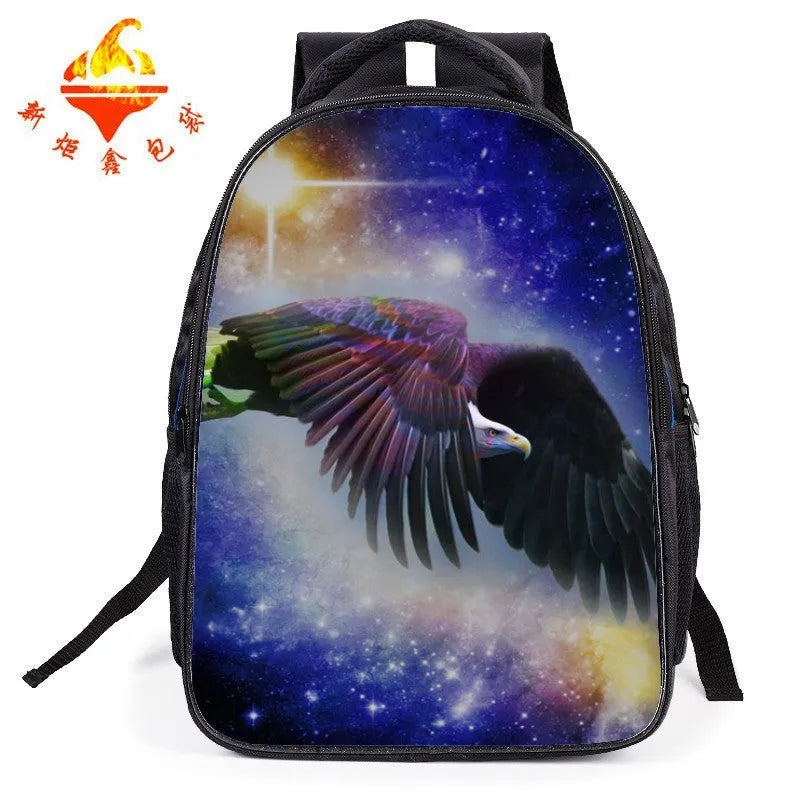 Children's cartoon schoolbag with tiger design for grades 1-6