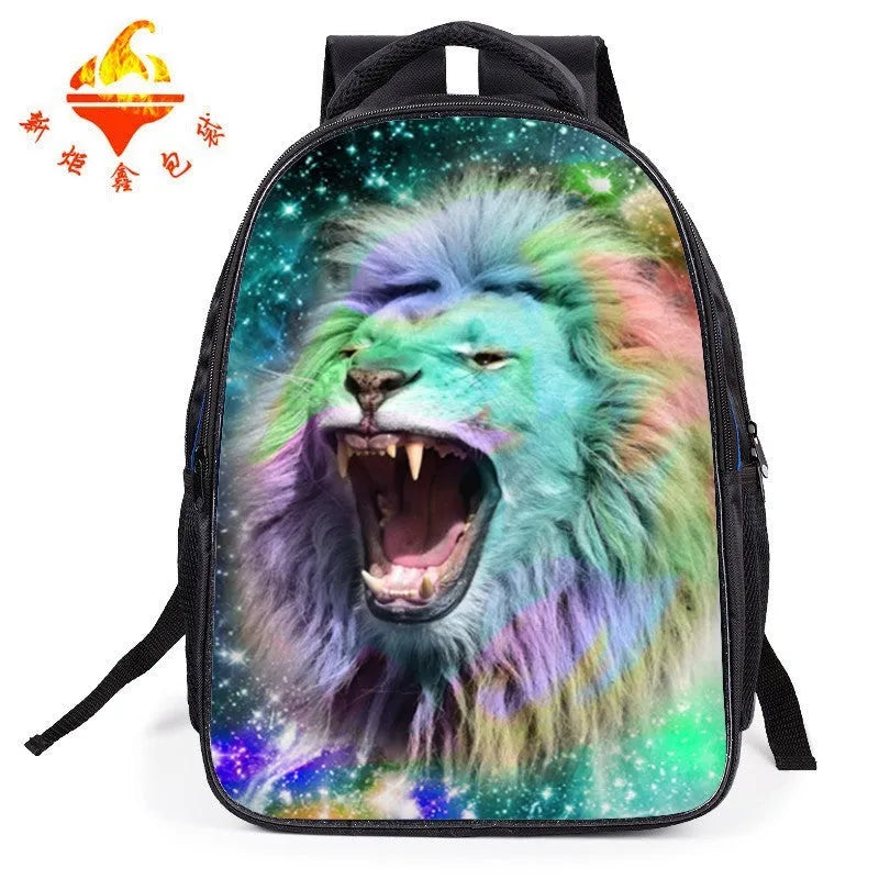 Children's cartoon schoolbag with tiger design for grades 1-6