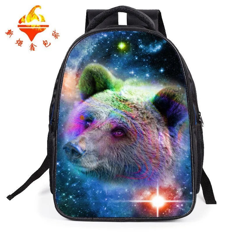 Children's cartoon schoolbag with tiger design for grades 1-6