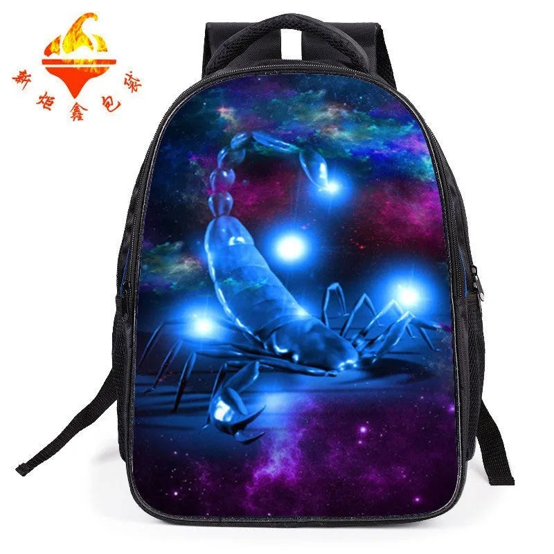 Children's cartoon schoolbag with tiger design for grades 1-6