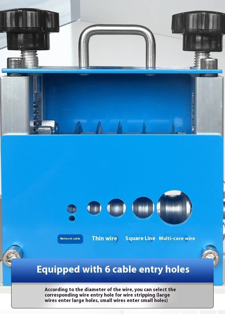 SD-017 manual wire stripping machine for cables 0.5mm to 17mm diameter.