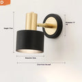 Nordic style iron wall lamp with adjustable colour temperature settings