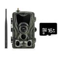 Outdoor waterproof surveillance camera with camouflage pattern and wide-angle lens for perimeter monitoring