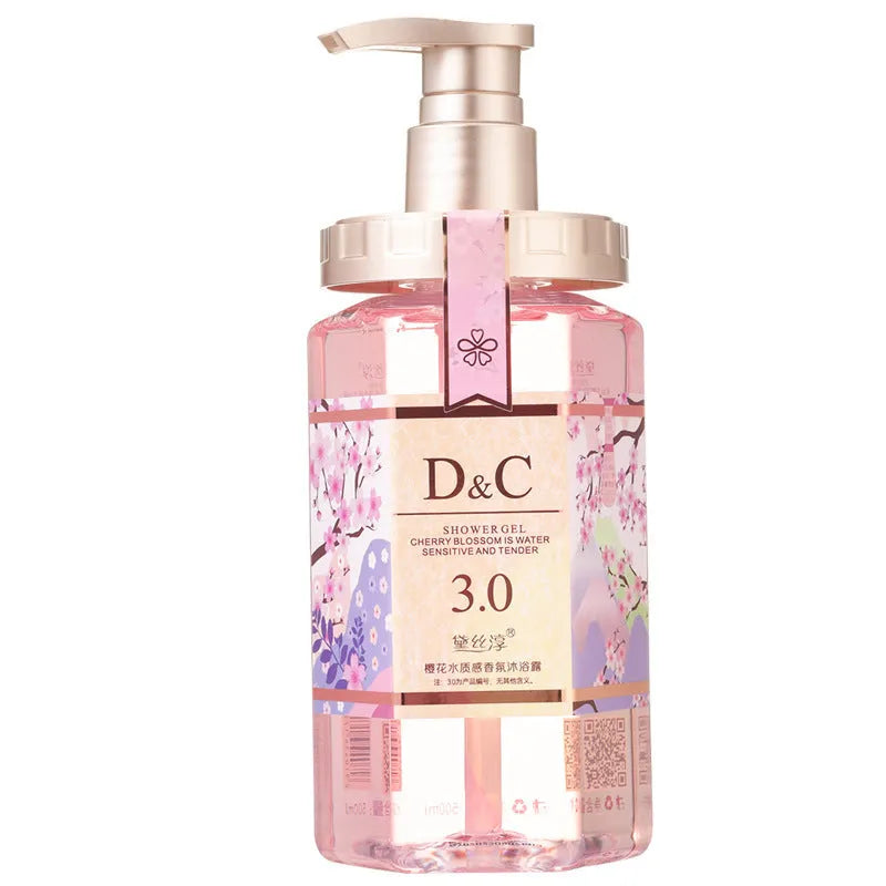 Sakura Cherry Blossom Shampoo, Hair Mask and Shower Gel set, three 500ml bottles.