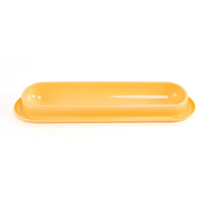 Green leakproof pet bowl set with non-slip rubber base for cats and dogs