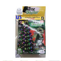 64 LED dazzler shower tree light string on a Christmas tree showing cascading lights with IP44 outdoor rating