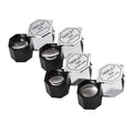 Handheld metal magnifying glass with optical glass lens for jewellery and stamp inspection