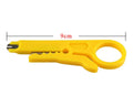 Yellow handled mini portable wire stripper tool for 0.6mm cables.