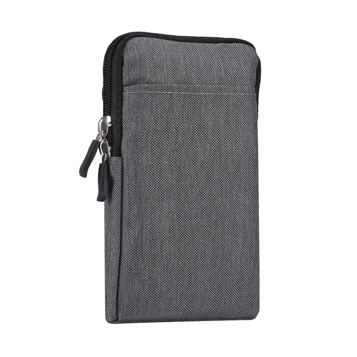 A solid colour neoprene waterproof waist bag worn diagonally across the body, shown in black.