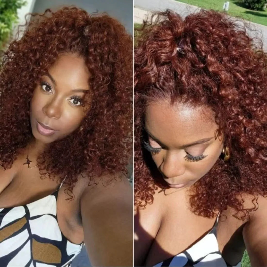Fluffy big wave half headgear wig in long curly style with side bangs, black colour option
