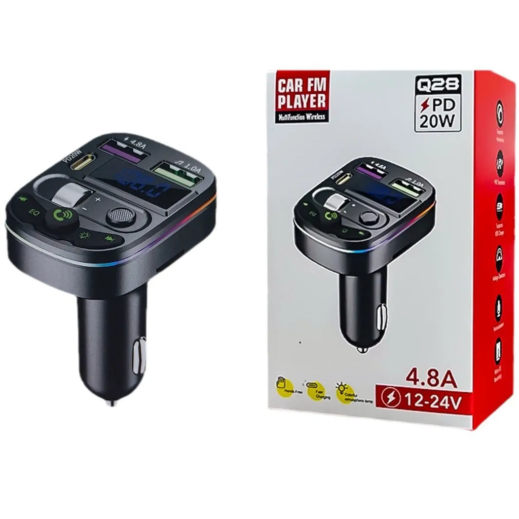 Onboard Bluetooth receiver with MP3 playback, USB output, and current voltage display in ABS housing