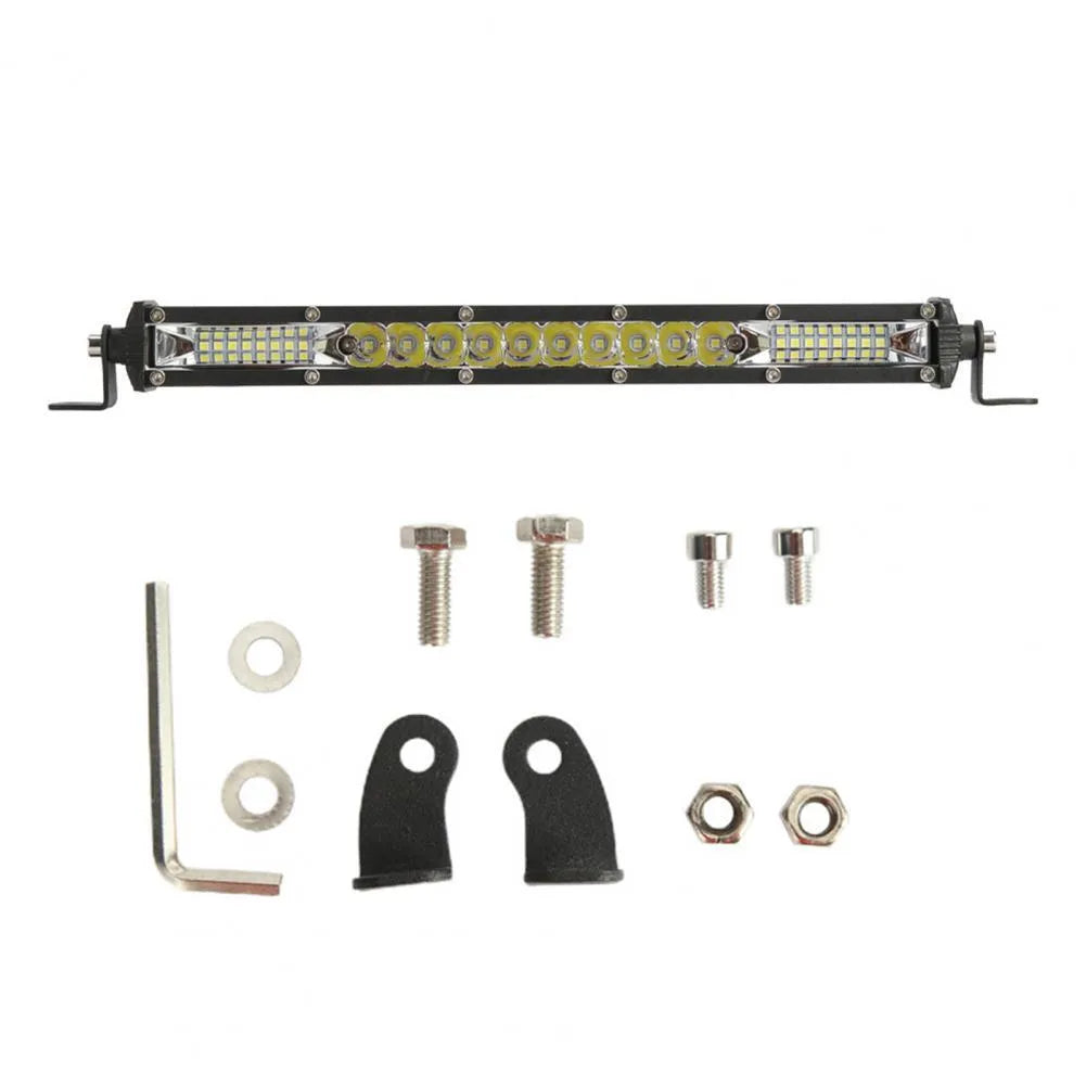 Ultra-thin white aluminum LED strip light for vehicle roof installation measuring 820mm long