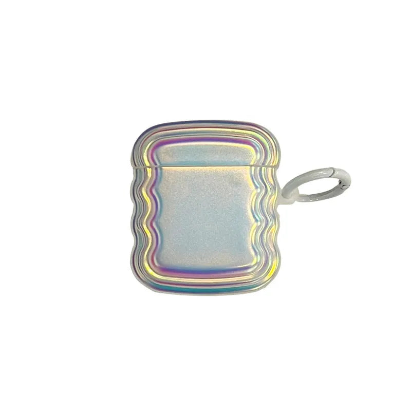 Silicone headset case with magic laser ring pattern for AirPods protection