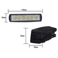 Black car auxiliary LED spotlight with die-cast aluminium housing and bracket mounting