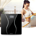 Black electronic body scale with digital display for home weight measurement