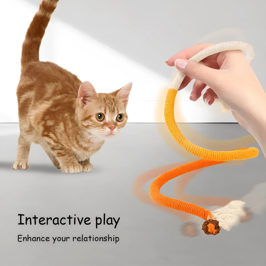 70cm cotton bite-resistant cat teasing rope toy in three colour options