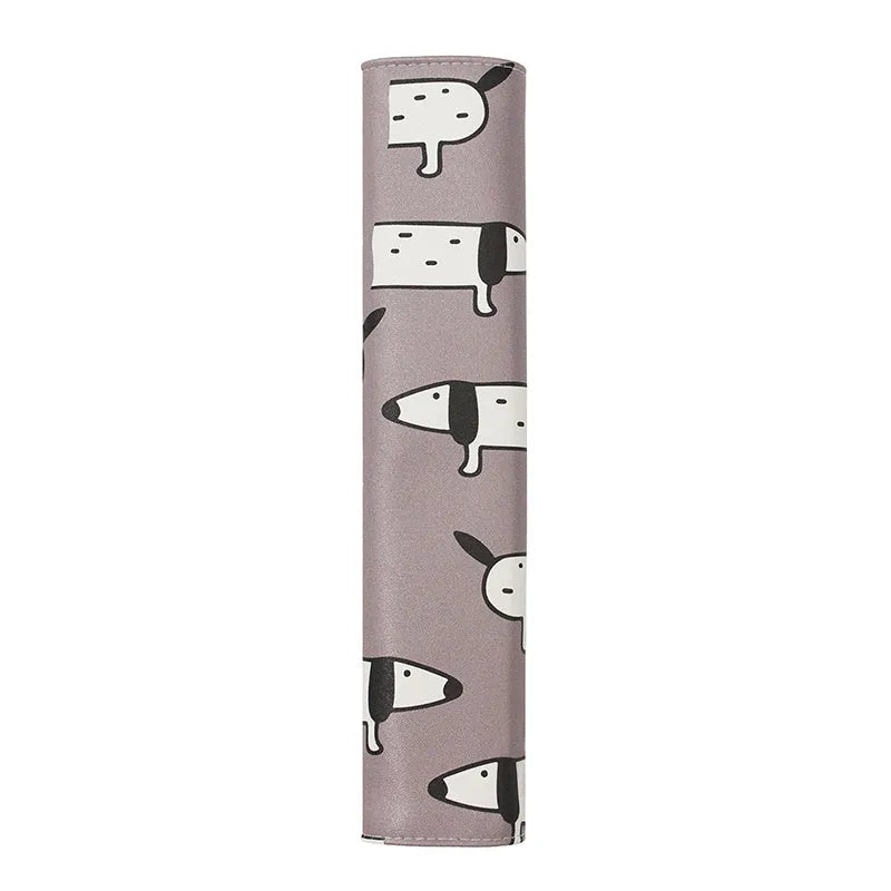 Cartoon dachshund print PU leather car seat belt shoulder protector pad