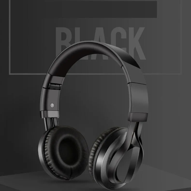 Wired head-mounted headphones with microphone and 1.5m cable for mobile phones
