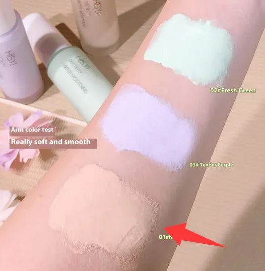HISYI Silky Clear Makeup Primer brightening product with three colour options