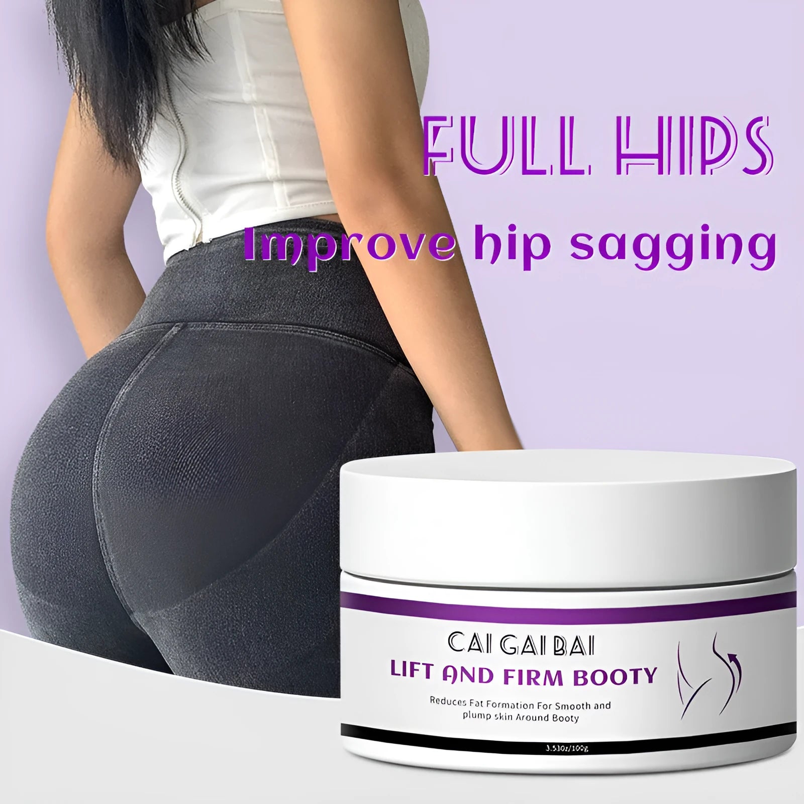 Portable hip lifting cream in 100g size with applicator for buttock enhancement