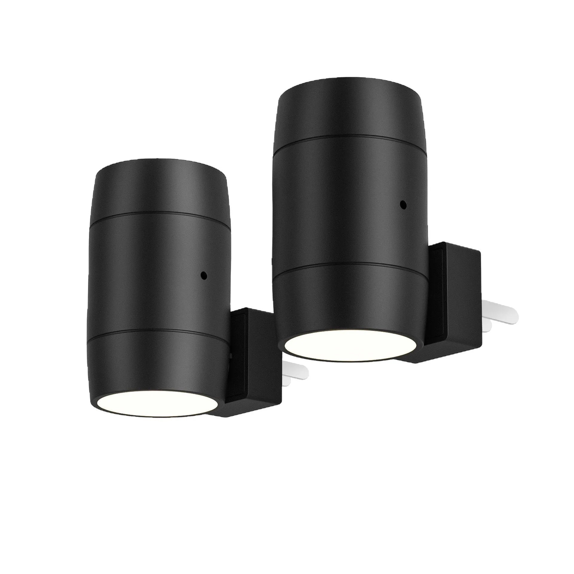 Plug-in adjustable LED night light with rotatable head in warm white 300K colour