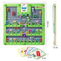 Wooden parking lot magnetic letter pen maze toy for children aged 4-6 years on a white background