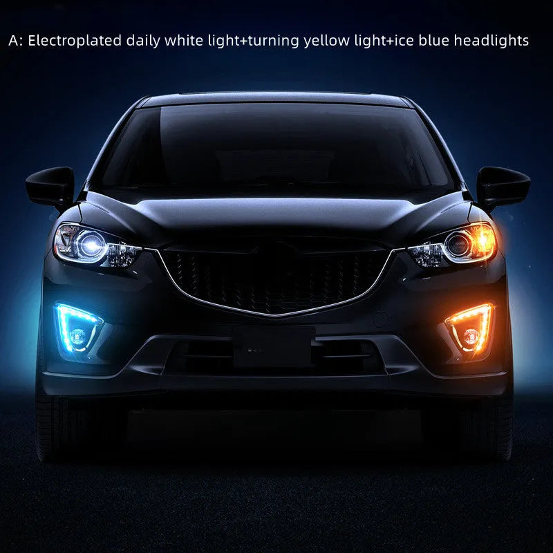 Mazda CX-5 daytime running light LED replacement set with electroplated white light finish options