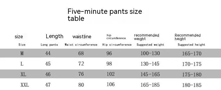 Men's black elastic running shorts with a mid-waist and knee-length cut on a plain background.