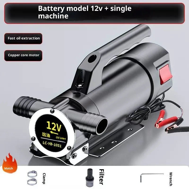 24V DC pumping oil pump with stainless steel body for oil and water dual-use transfer