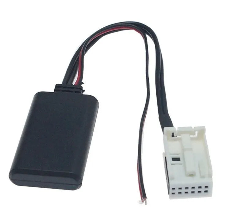 Bluetooth AUX audio cable kit for Peugeot and Citroen RD4 car stereos with separate microphone.
