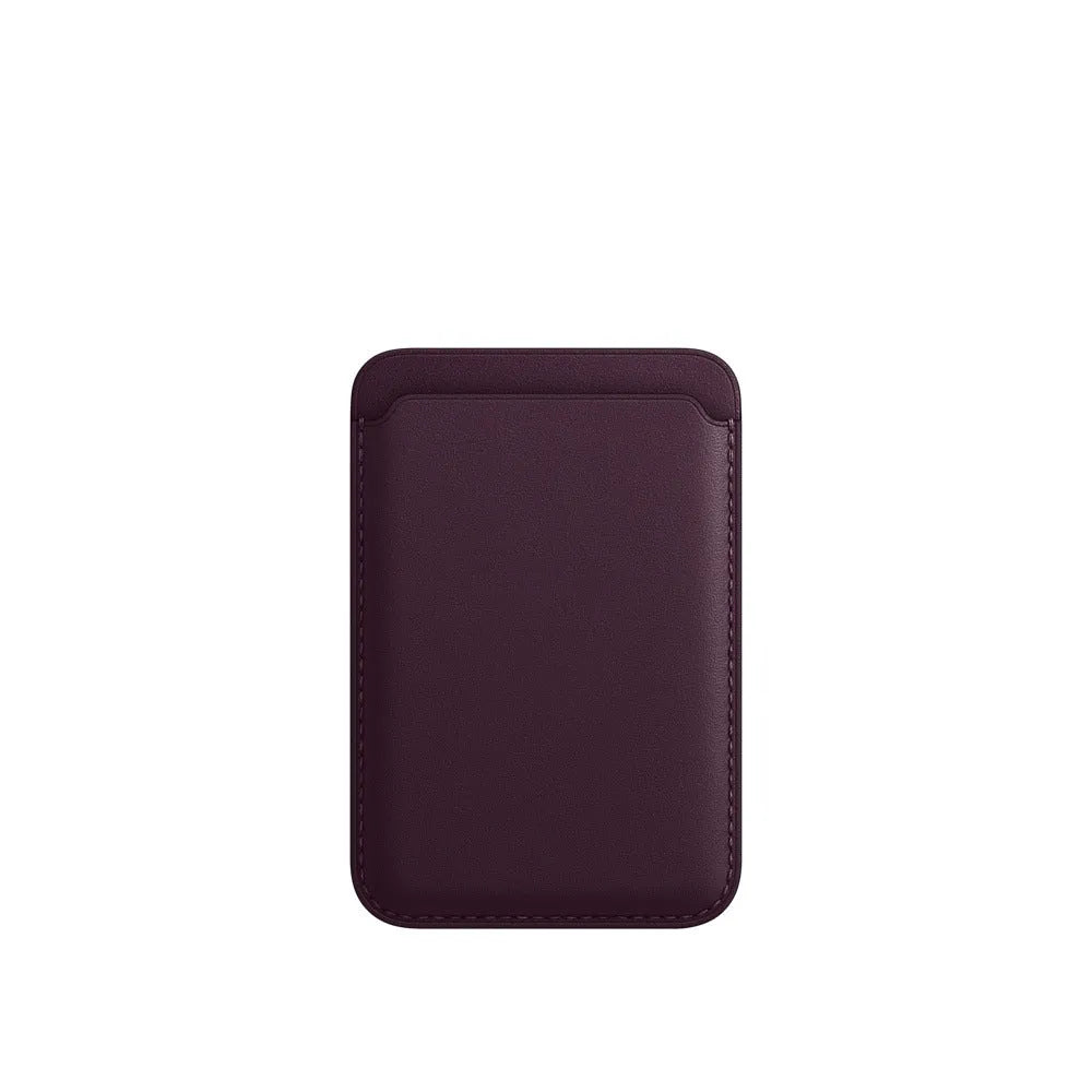 MagSafe compatible iPhone wallet case with magnetic card holder in PU leather