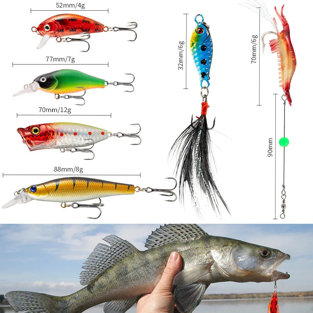 Christmas Mino Bog 24-piece metal fishing lure blind box set in 01 Style colour.