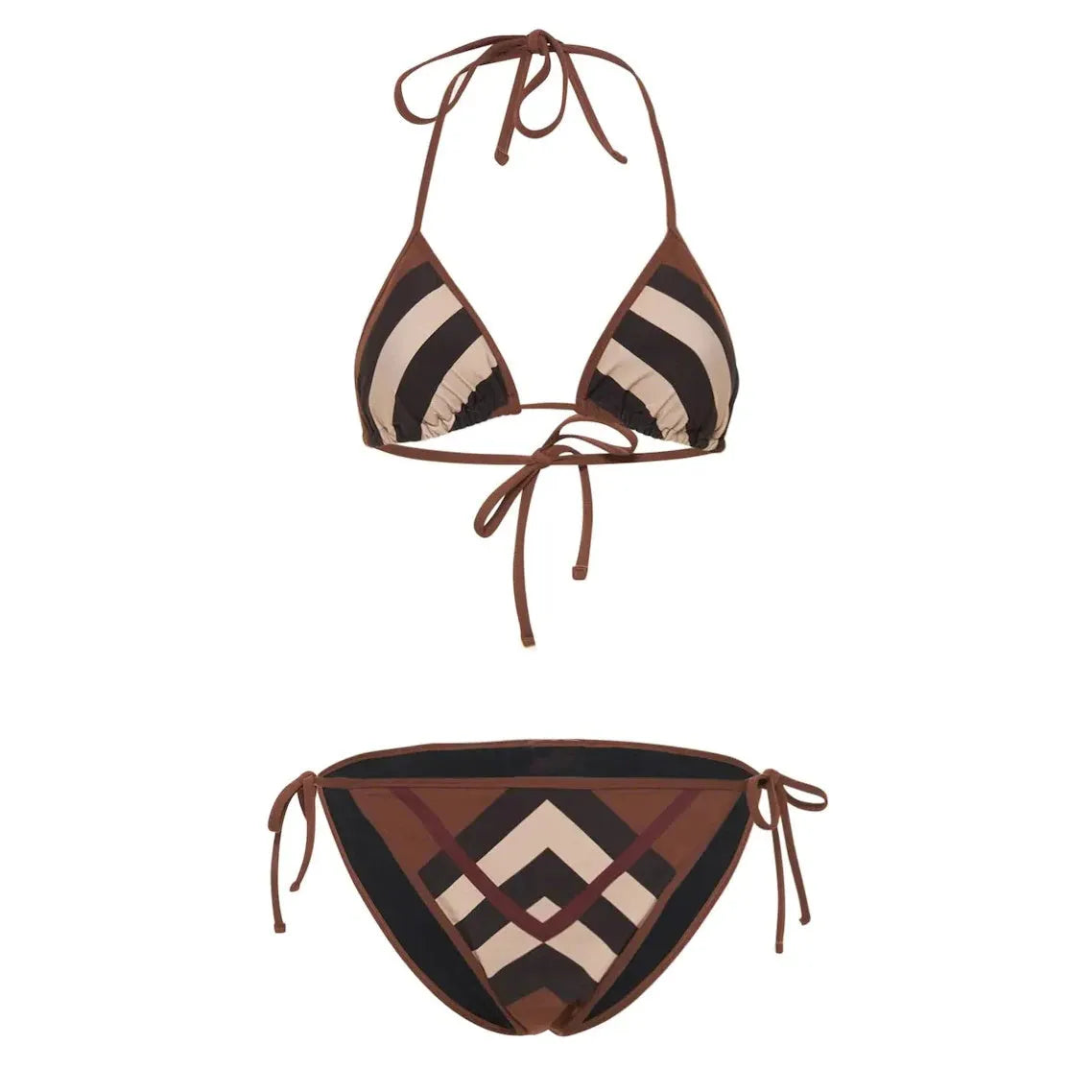 Women's black and white floral bikini set made from polyester fibre, available in sizes S M L XL